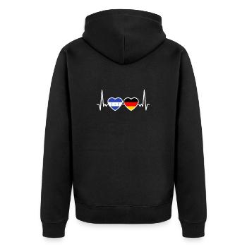 Honduras Allemagne Heartbeat Flag Hondurien - Veste à capuche bio Premium Unisexe - noir - Dos - Nico (187cm)