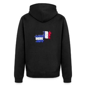 Honduras France Drapeau franco-hondurien - Veste à capuche bio Premium Unisexe - noir - Dos - Nico (187cm)