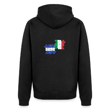 Honduras Italie Drapeau Italiens Honduriens - Veste à capuche bio Premium Unisexe - noir - Dos - Nico (187cm)