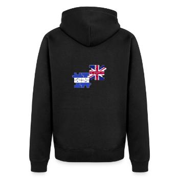 Honduras Drapeau du Royaume-Uni Hondurien britannique - Veste à capuche bio Premium Unisexe - noir - Dos - Nico (187cm)