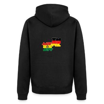 Bolivie Allemagne Drapeau Boliviens allemands - Veste à capuche bio Premium Unisexe - noir - Dos - Nico (187cm)
