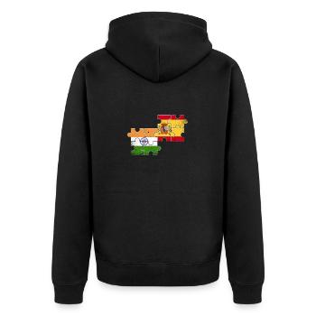 Inde Espagne Vintage Flag Espagnol Indien - Veste à capuche bio Premium Unisexe - noir - Dos - Nico (187cm)