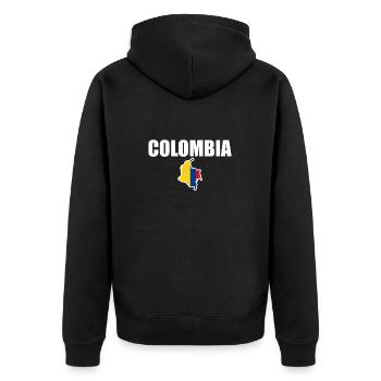Colombie Carte Colombie Drapeau Colombien - Veste à capuche bio Premium Unisexe - noir - Dos - Nico (187cm)