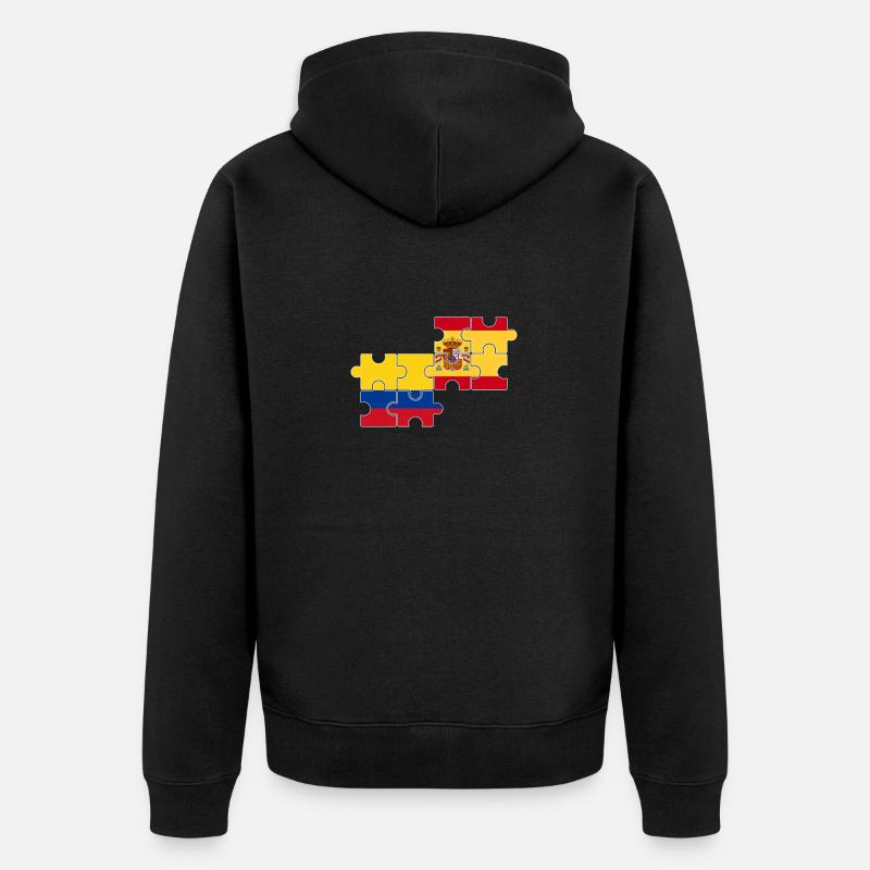 Colombie Espagne Drapeau Espagnol Colombien - Veste à capuche bio Premium Unisexe - noir