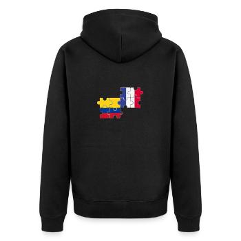 Colombie France Drapeau Colombiens - Veste à capuche bio Premium Unisexe - noir - Dos - Nico (187cm)