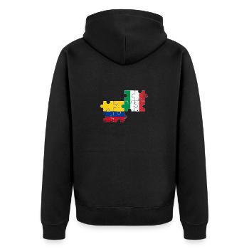 Colombie Italie Vintage Flag Italien - Veste à capuche bio Premium Unisexe - noir - Dos - Nico (187cm)
