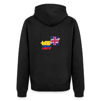 Colombie Drapeau du Royaume-Uni Colombie-Britannique - Veste à capuche bio Premium Unisexe - noir - Dos - Nico (187cm)