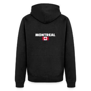 Montréal Vintage Canada Drapeau canadien Canadien - Veste à capuche bio Premium Unisexe - noir - Dos - Nico (187cm)