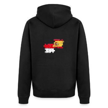 Indonésie Espagne Vintage Flag Indonésien - Veste à capuche bio Premium Unisexe - noir - Dos - Nico (187cm)