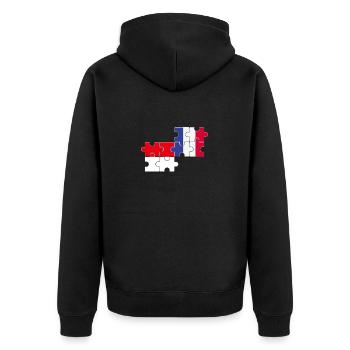 Indonésie France Drapeau Indonésien - Veste à capuche bio Premium Unisexe - noir - Dos - Nico (187cm)