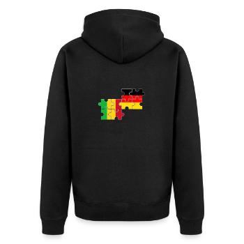 Mali Allemagne Drapeau Maliens allemands - Veste à capuche bio Premium Unisexe - noir - Dos - Nico (187cm)