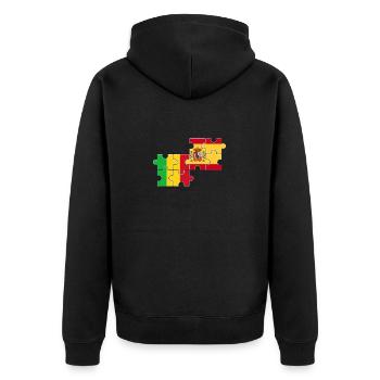 Mali Espagne Drapeau Espagnol Malien - Veste à capuche bio Premium Unisexe - noir - Dos - Nico (187cm)