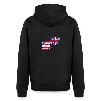 Liberia Drapeau britannique Libériens britanniques - Veste à capuche bio Premium Unisexe - noir - Dos - Nico (187cm)