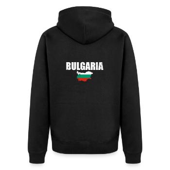 Bulgarie Carte Vintage Drapeau bulgare Bulgare - Veste à capuche bio Premium Unisexe - noir - Dos - Nico (187cm)