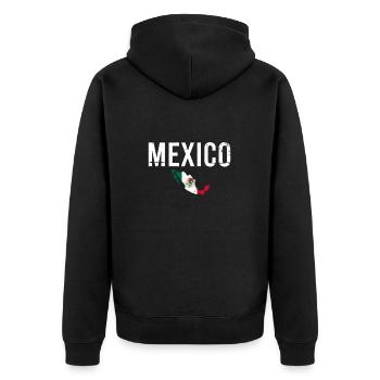 Mexique Carte Vintage Drapeau mexicain Mexicains - Veste à capuche bio Premium Unisexe - noir - Dos - Nico (187cm)