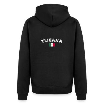 Tijuana Mexique drapeau mexicain Mexicains - Veste à capuche bio Premium Unisexe - noir - Dos - Nico (187cm)