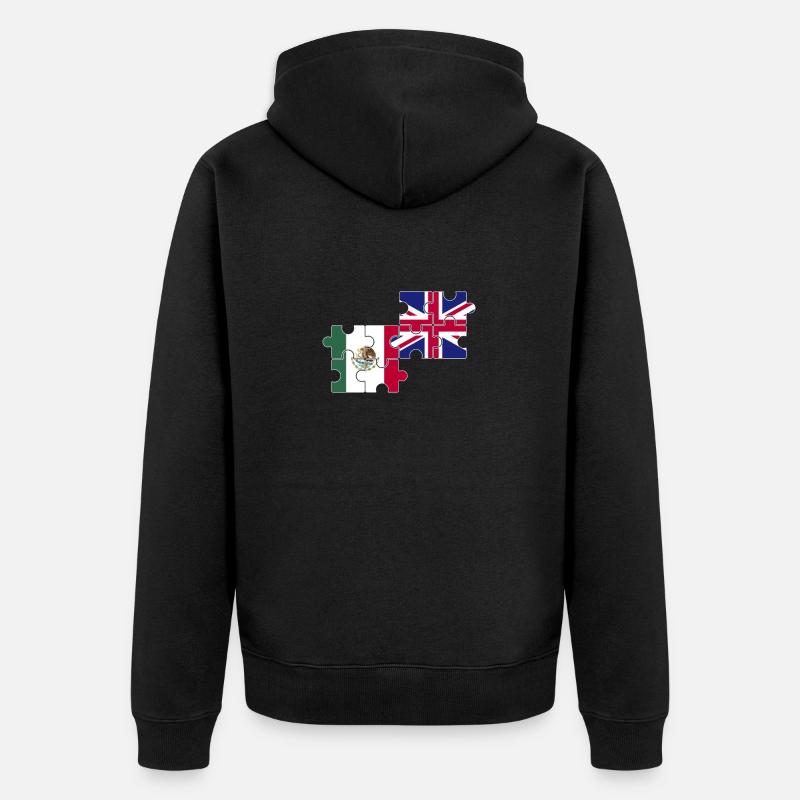 Mexique Drapeau britannique Mexicains britanniques - Veste à capuche bio Premium Unisexe - noir