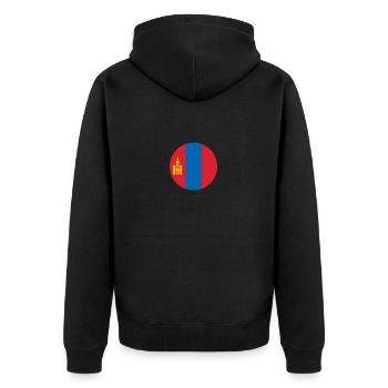 Mongolie Drapeau mongol Mongol - Veste à capuche bio Premium Unisexe - noir - Dos - Nico (187cm)