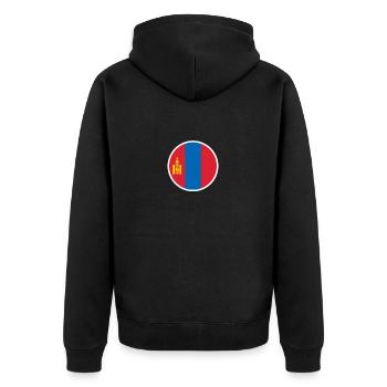 Mongolie Drapeau mongol Mongol - Veste à capuche bio Premium Unisexe - noir - Dos - Nico (187cm)