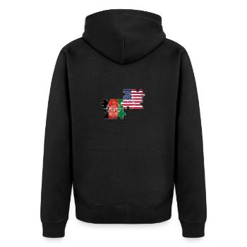 Afghanistan États-Unis Drapeau d’époque Afghan - Veste à capuche bio Premium Unisexe - noir - Dos - Nico (187cm)