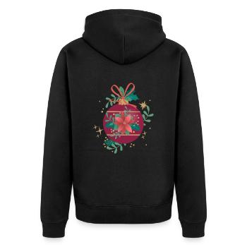 Bauble - Unisex Premium Organic Zip Hoodie - black - Back - Nico (187cm)