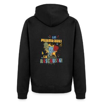 PJ Masks Les Pyjamasques À La Rescousse! - Unisex Premium Organic Zip Hoodie - black - Back - Nico (187cm)