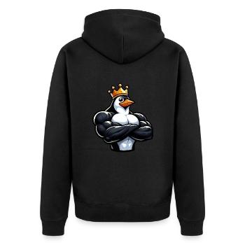 Entraînement physique fort Penguin King - Veste à capuche bio Premium Unisexe - noir - Dos - Nico (187cm)