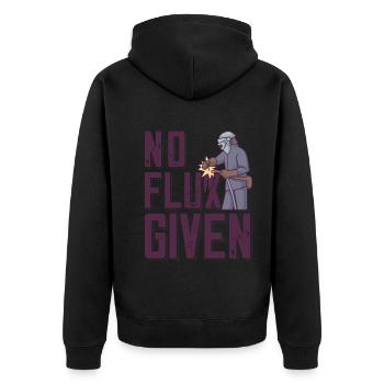 Welder outfit for welders - Unisex Premium Organic Zip Hoodie - black - Back - Nico (187cm)