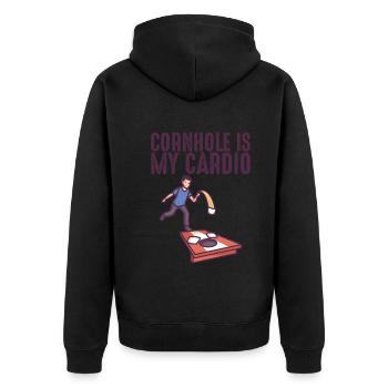 Cornhole est mon cardio cornhole sacs Cornhole - Veste à capuche bio Premium Unisexe - noir - Dos - Nico (187cm)