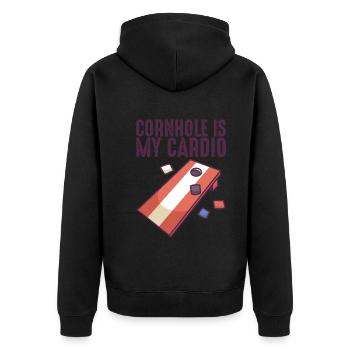 Pickleball Racket Pickle Ball I Dont Alway Play - Unisex Premium Organic Zip Hoodie - black - Back - Nico (187cm)