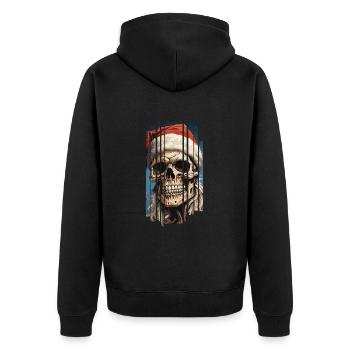 Dark Spell: Le crâne du Père Noël Crâne - Veste à capuche bio Premium Unisexe - noir - Dos - Nico (187cm)