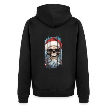 Dark Spell: Le crâne du Père Noël Crâne - Veste à capuche bio Premium Unisexe - noir - Dos - Nico (187cm)