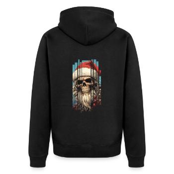 Dark Spell: Le crâne du Père Noël Crâne - Veste à capuche bio Premium Unisexe - noir - Dos - Nico (187cm)