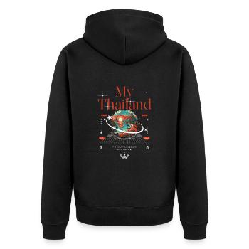 Ma Thaïlande touche ton âme - Veste à capuche bio Premium Unisexe - noir - Dos - Nico (187cm)