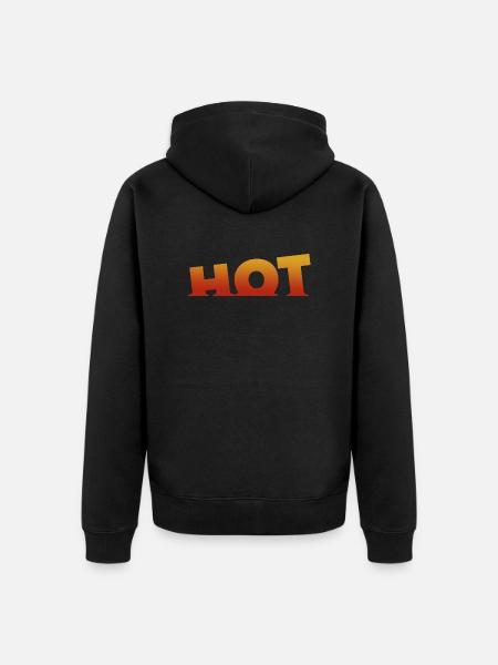 Chaud - Veste à capuche bio Premium Unisexe - noir