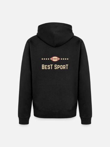 Best sport - Unisex Premium Organic Zip Hoodie - black