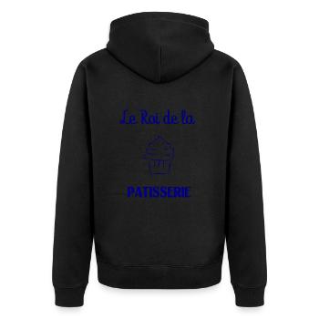 ROI DE LA PATISSERIE. GOURMANDE. PATISSERIE - Veste à capuche bio Premium Unisexe - noir - Dos - Nico (187cm)