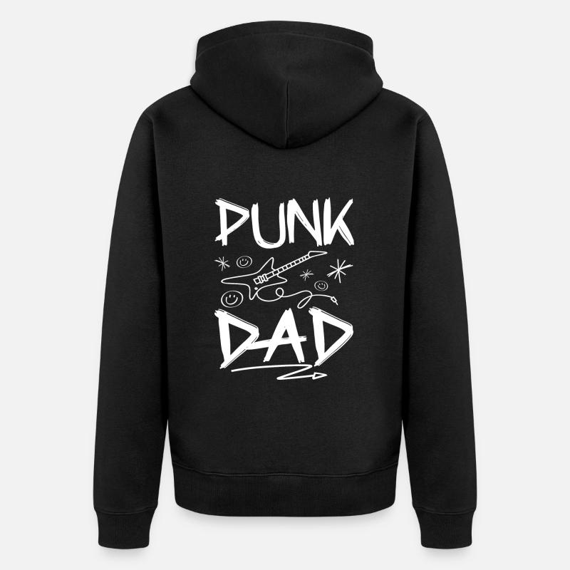 Papa Punk Rock - Veste à capuche bio Premium Unisexe - noir