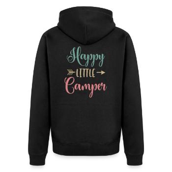 Happy Little Camper Enfants Camping Cadeau Enfant - Veste à capuche bio Premium Unisexe - noir - Dos - Nico (187cm)