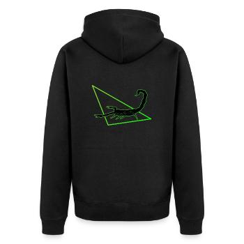 Scorpion en vert - Veste à capuche bio Premium Unisexe - noir - Dos - Nico (187cm)
