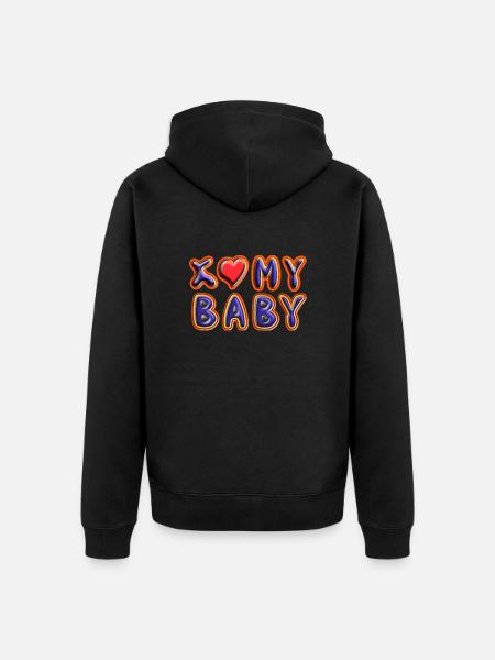 J’aime mon bébé 2 - Veste à capuche bio Premium Unisexe - noir