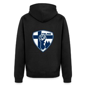 Finlande - Finlande - Suomi - Veste à capuche bio Premium Unisexe - noir - Dos - Nico (187cm)