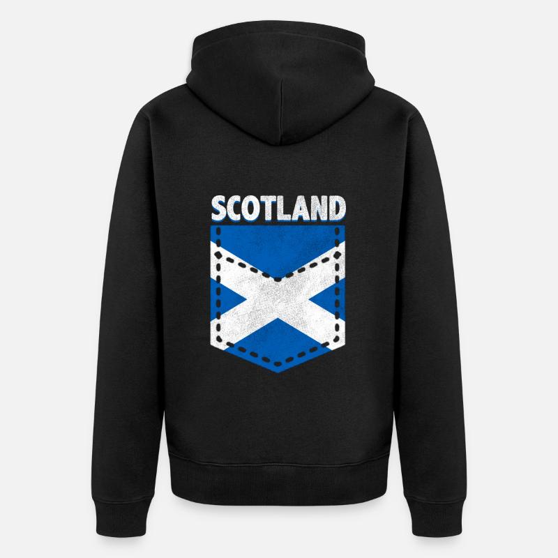 Drapeau écossais - Veste à capuche bio Premium Unisexe - noir