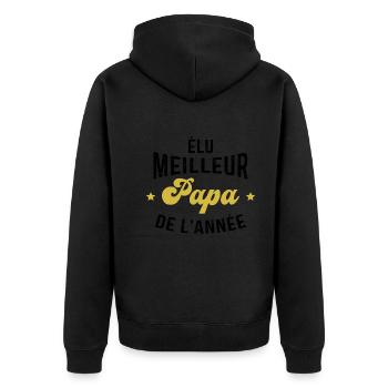 élu meilleur Papa de l'année - Veste à capuche bio Premium Unisexe - noir - Dos - Nico (187cm)
