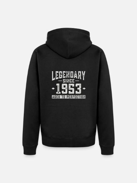 Legendary since 1953 - Unisex Premium Organic Zip Hoodie - black