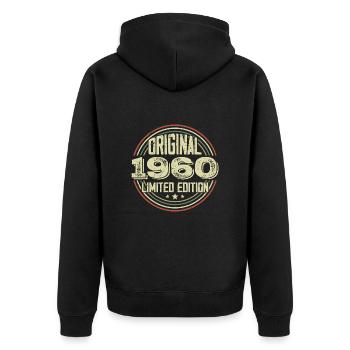 1960 Birthday Parties, a legendary vintage - Unisex Premium Organic Zip Hoodie - black - Back - Nico (187cm)