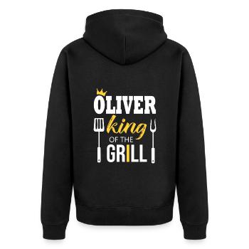 Oliver king of the grill - Veste à capuche bio Premium Unisexe - noir - Dos - Nico (187cm)