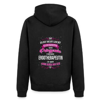 Ergothérapeute et princesse - Veste à capuche bio Premium Unisexe - noir - Dos - Nico (187cm)