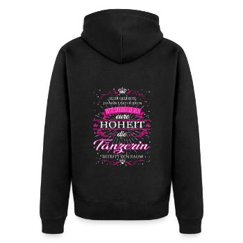 Votre Altesse la danseuse entre dans la pièce - Veste à capuche bio Premium Unisexe - noir - Dos - Nico (187cm)