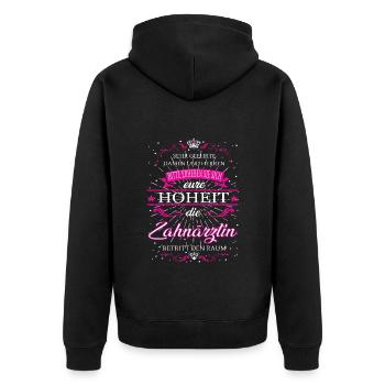 Votre Altesse le dentiste entre dans la pièce - Veste à capuche bio Premium Unisexe - noir - Dos - Nico (187cm)